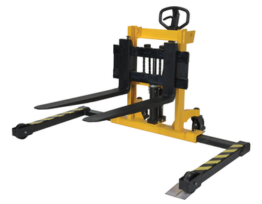 Steel Stacker Manual Pump 3 - 17 In. 1,500 - 2,000 Lb. Capacity Black / Yellow